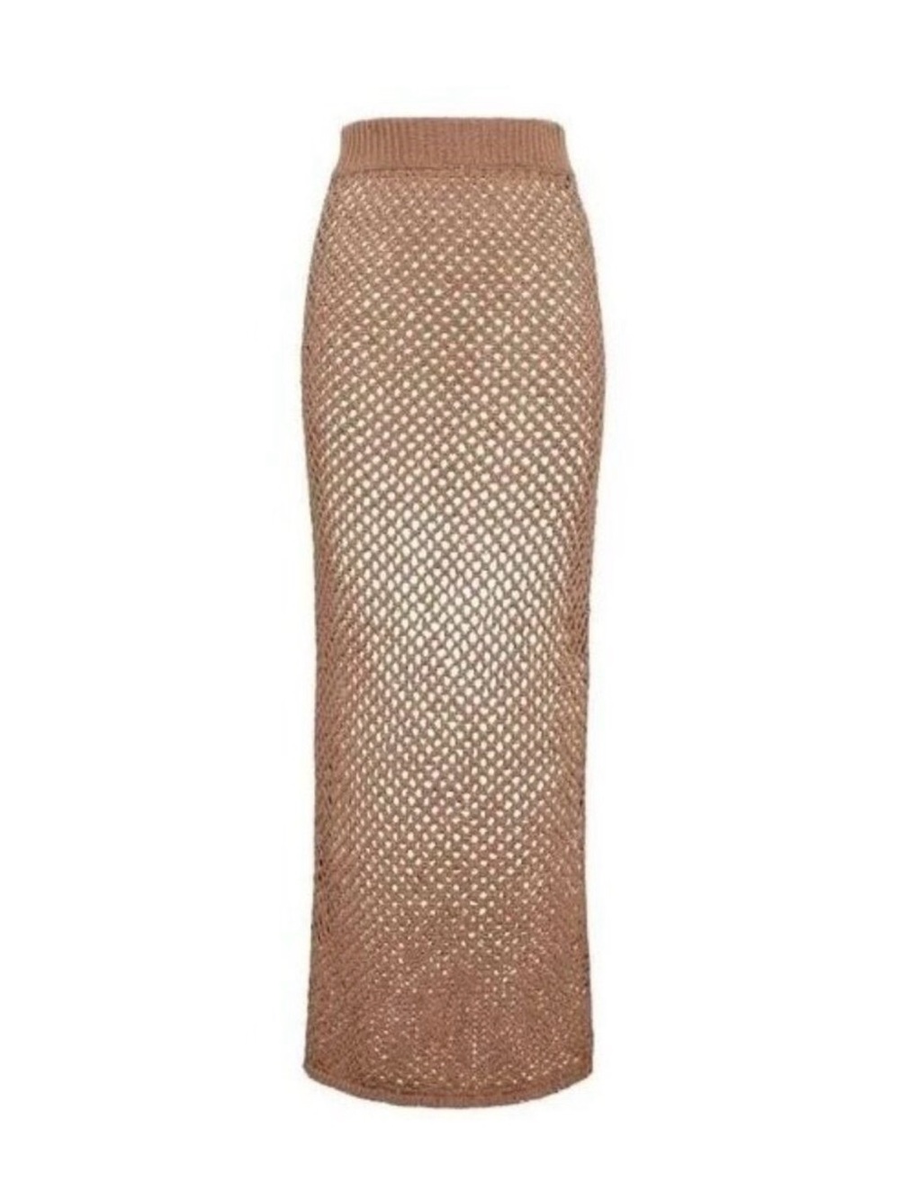 Monday Swimwear Cape May Skirt Brown Crochet Coverup Size P